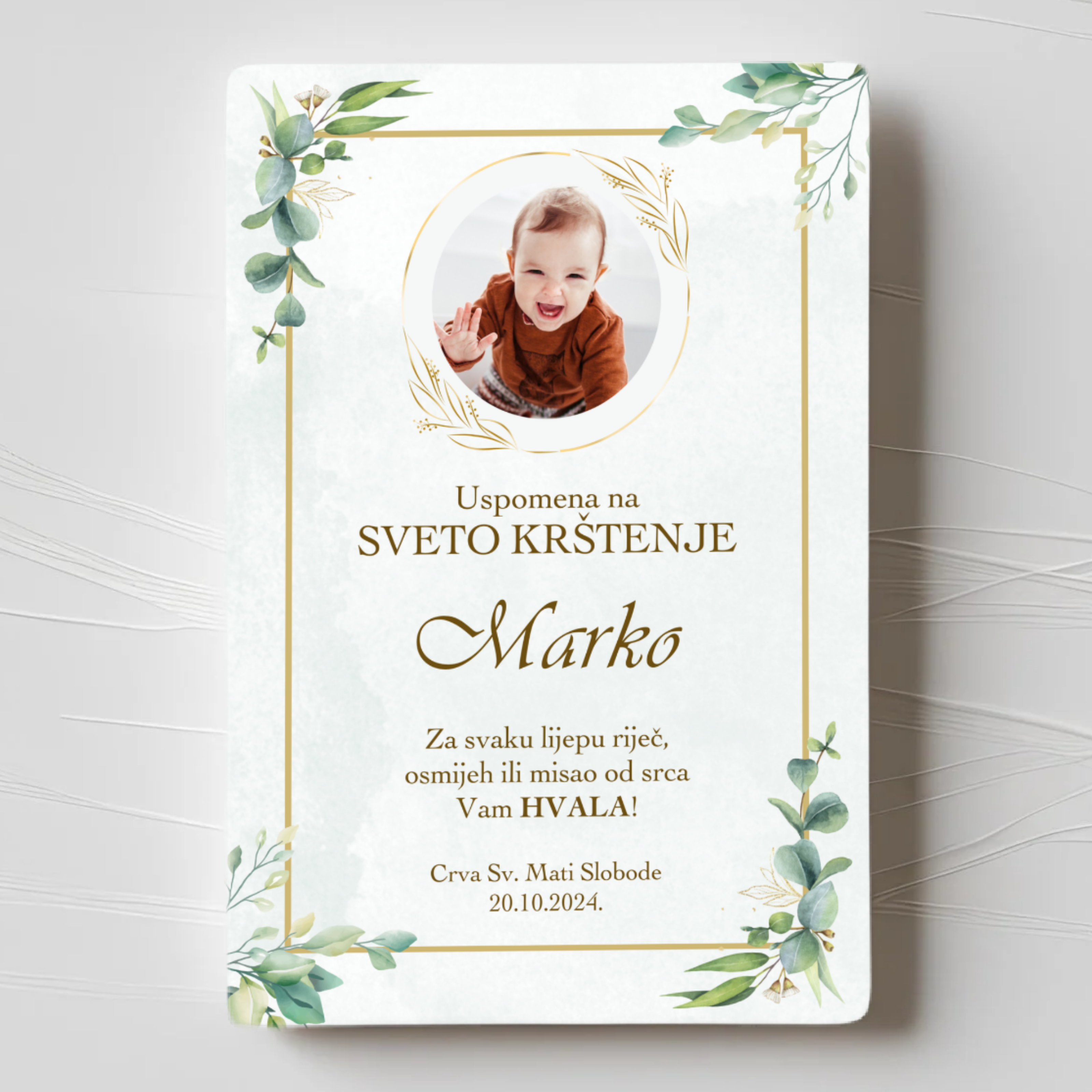 Zahvalnice za Krštenje - Dizajn 4